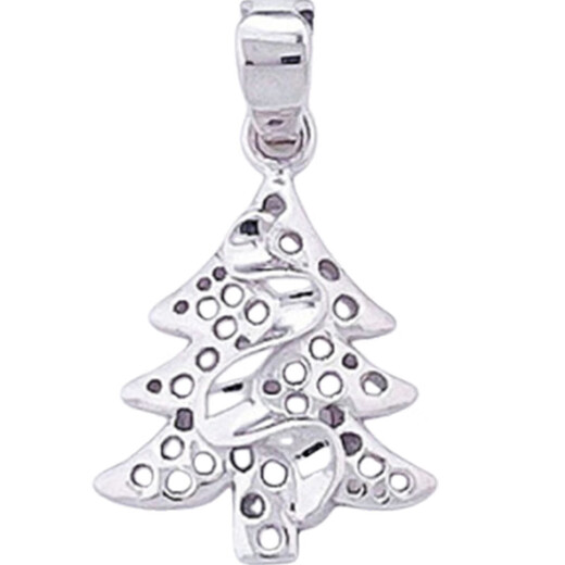 Lao Fengxiang platinum pendant, wishing tree, Christmas tree pendant, gift for girlfriend, platinum jewelry, white gold, about 1.05g