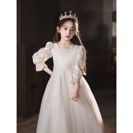 Hanquan children's birthday dress light luxury niche high-end host piano performance dress flower girl wedding little girl princess dress