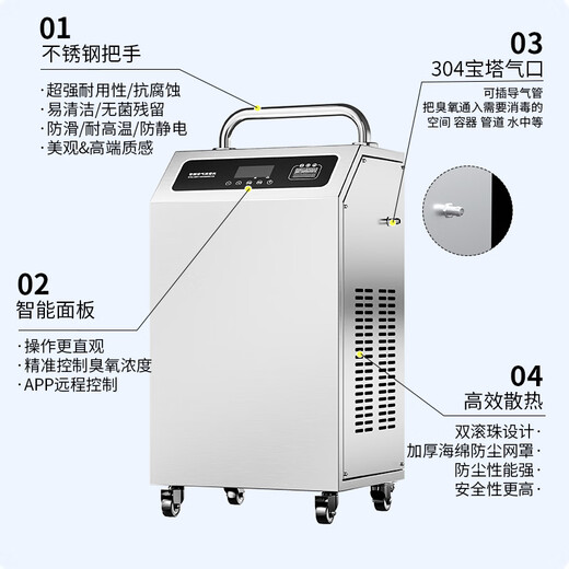 Feili ozone sterilizer FL-Y series ozone generator food factory workshop industrial disinfection water treatment breeding farm cold storage warehouse sterilization 830Y 300 30g/H