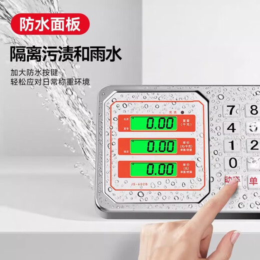 Export to domestic sales electronic scale commercial precision platform scale weighing household food high-precision stall scale 200kg0.01kg black letter steel key 32*42cm