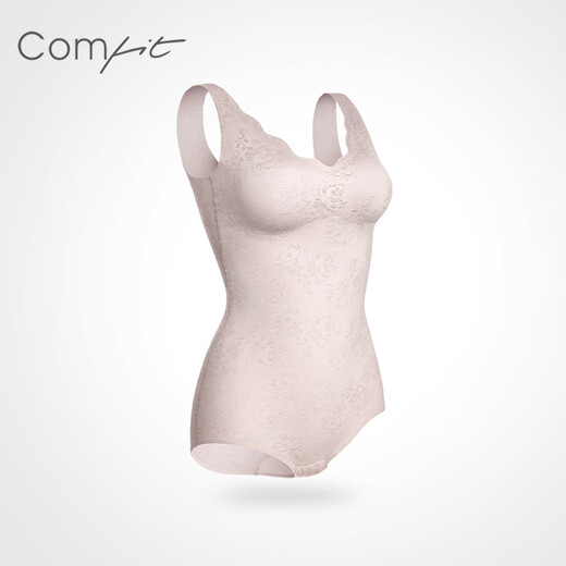 Comfit Zhongsu Body Shaping Bodysuit with Cup Lace Bodysuit Slims Belly, Lifts Buttocks, Antibacterial CY00055 Lotus Root Color LAV M