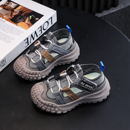 2025 Summer New Style Hollow Breathable Mesh Children's Sandals Girls Light Casual Shoes Upgraded Version Purple 12 Size 34 Inner Length 21.7CM