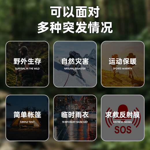 Zhongjia Woan outdoor emergency blanket emergency raincoat thickened to prevent cold and warmth and anti-hyperthermia emergency reserve supplies extended version