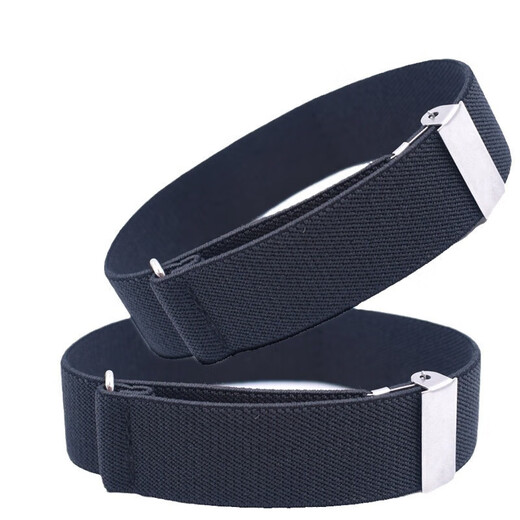 Chaosihui shirt sleeve cuffs, sleeve rings, arm cuffs, men's and women's suit shirt cuff fixation ties, elastic elastic cuff ring buttons, 2.5 sleeve cuffs - black