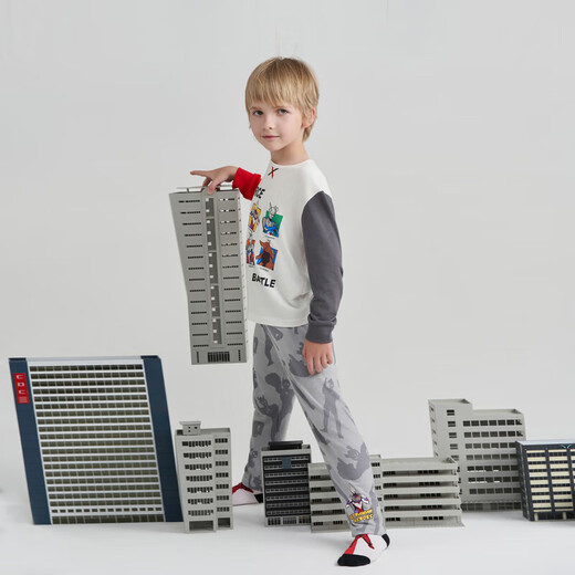 
AIMER KIDS Modal boys and girls children's pajamas and home clothes can be worn on the outside with a thin autumn Ultraman IP joint milk leather jacket Ultraman 100