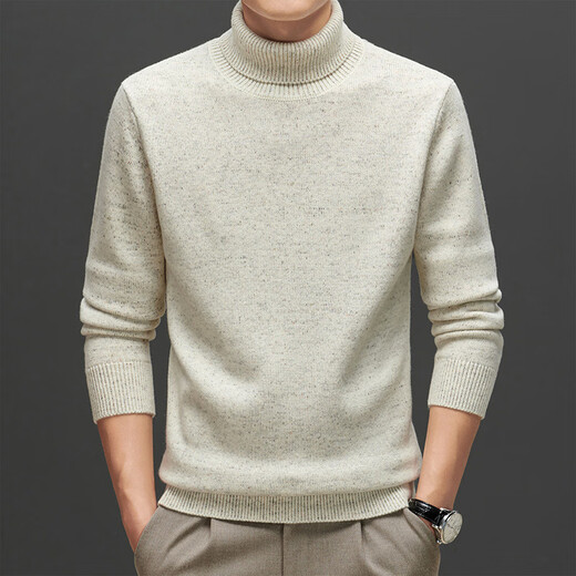 Denton Hepburn 2026 autumn and winter new pure wool sweater men's casual business sweater thickened fashionable warm plush sweater Pine Green M