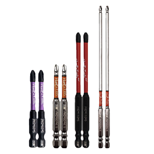 Hanpu strong magnetic anti-slip 63 magnet tungsten steel cross inner hexagonal handle 62 hand electric drill screwdriver electric bit 61 impact batch 65mm 2 pack