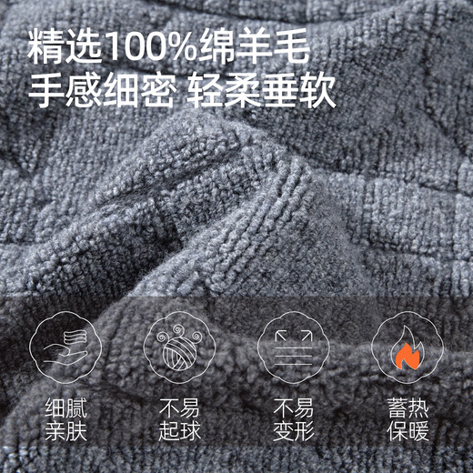 ESE-Y Yiyang 100% Wool Cardigan Women's 2025 Winter New Half-Turtle Collar Casual Loose Slim Thick Sweater Jacket Dark Gray M