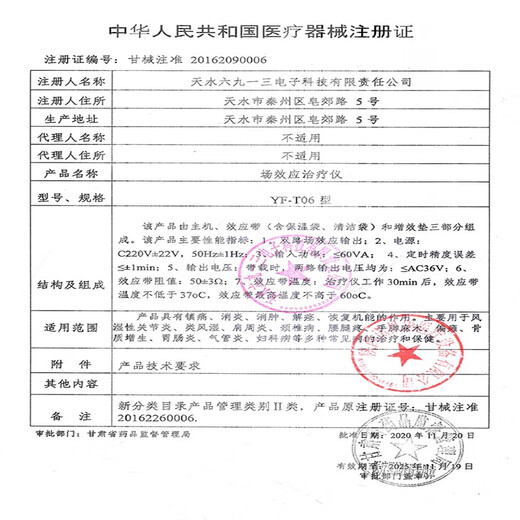 魔带6913腰颈椎肩理疗仪YF-T06型风湿关节炎腰腿疼慢性胃肠炎气管炎 标配+4增效垫