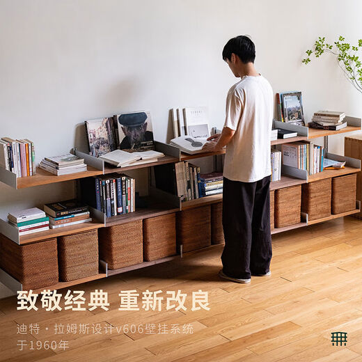 CLCEY all aluminum frame wall-mounted modules wall metal solid wood laminate wall-mounted storage rack open storage rack other size materials