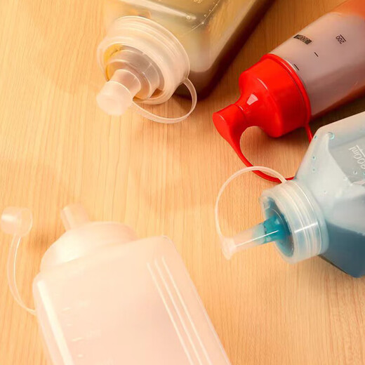 Wilkie squeeze sauce bottle 1000ml squeeze bottle squeeze bottle sauce bottle salad jam seasoning bottle commercial large diameter plastic oil bottle square squeeze sauce bottle 1 piece 800ml