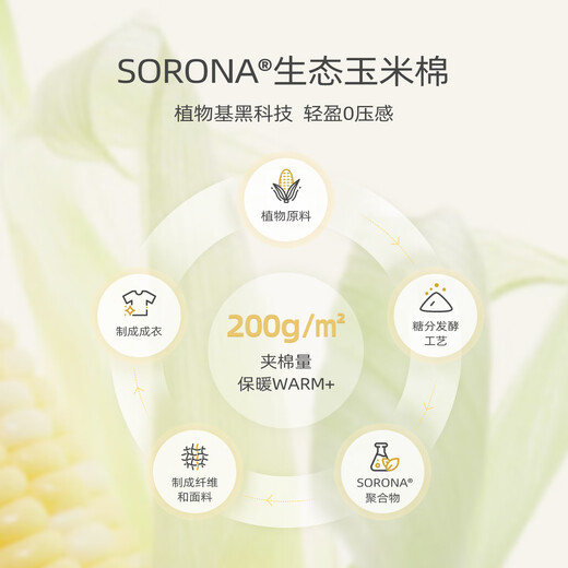 Mylabella ecological corn cotton baby winter one-piece clothespin cotton hooded thickened baby warm outing clothes double zipper chicken yellow 90cm