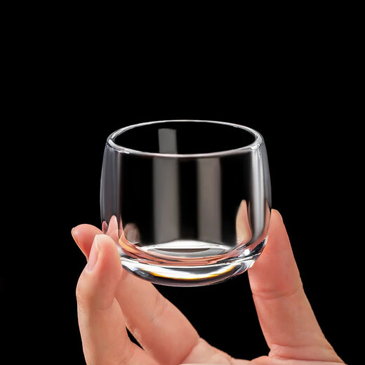 Fat Donglai's same quality crystal transparent cup without lid wine cup thickened tea leaf finger cup glass cup household tea cup one regular