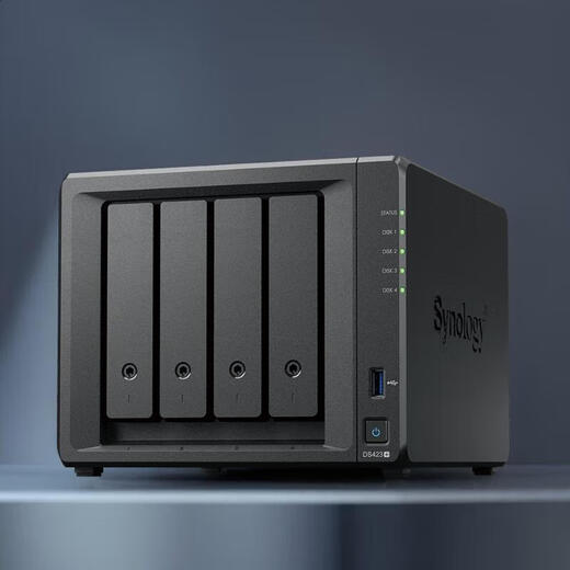 Synology DS423+ servidor de almacenamiento en red NAS disco en la nube privada Gestión de almacenamiento de datos de cuatro núcleos de 4 bahías intercambio de archivos copia de seguridad de datos compatible con discos duros de terceros DS423+ Disco duro original Synology 16T*2 piezas