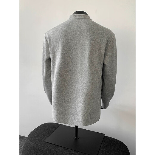 7 excellent products Henry collar sweatshirt men's autumn and winter trendy brand heavy bottoming polo shirt loose casual jacket top men BCYMG-T42 black M