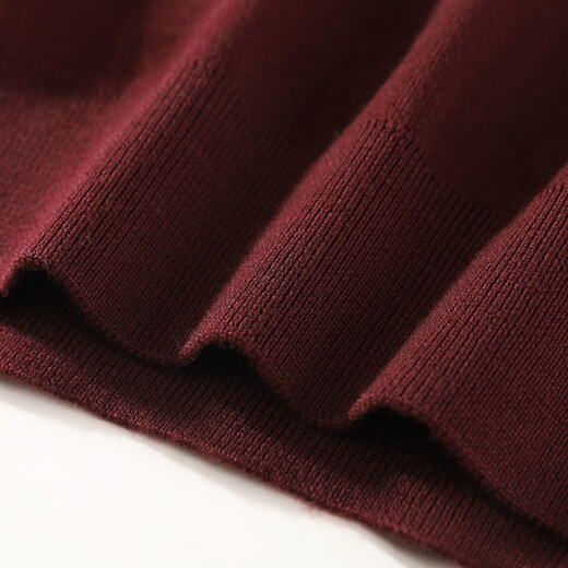 JOW Machine washable worsted 100% wool Zodiac year red thickened pure wool sweater men's round neck Horse Year festive sweater