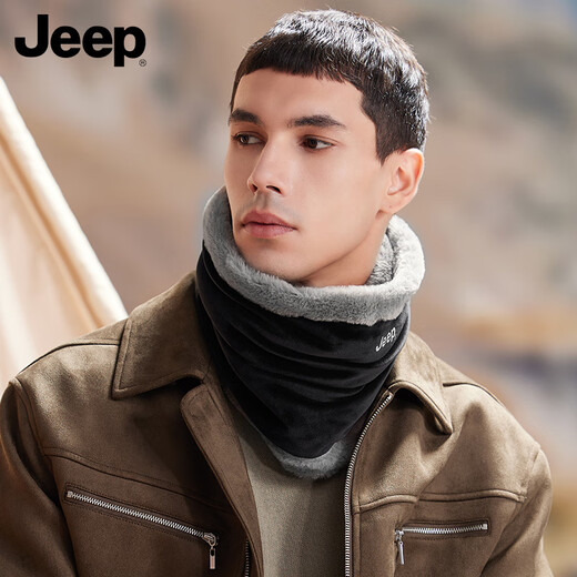 JEEP2026 new men's winter ear protection hat plus velvet thickened windproof and warm outdoor cycling cold mask and neck scarf