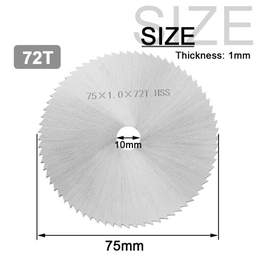 Kaosen mini 3-inch angle grinder saw blade cutting blade 75mm saw blade tile wood metal grinding wheel grinding disc 10mm inner hole 3-inch metal slice