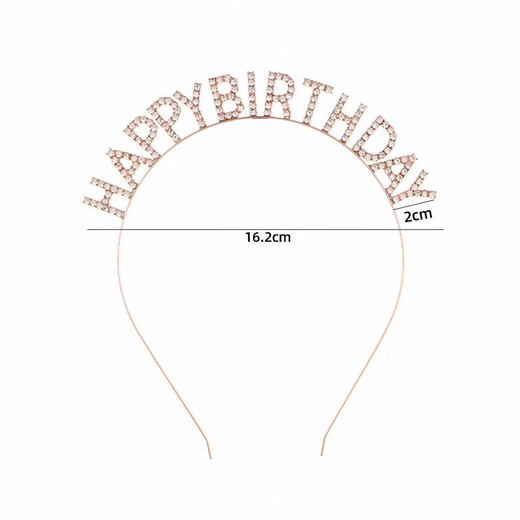 Happy Birthday Headband Metal Letter Goddess Cake Crown Iron Art Crystal Diamond Queen Photo Prop Silver 1