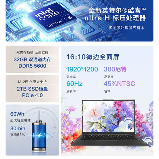 ThinkPad Lenovo ThinkBook 14+ 2025 Core standard pressure high performance thin and light portable student office gaming laptop small new product optional Yangtian/Lenovo Yue Hot-selling Ultra5 32G memory 1T solid state upgrade