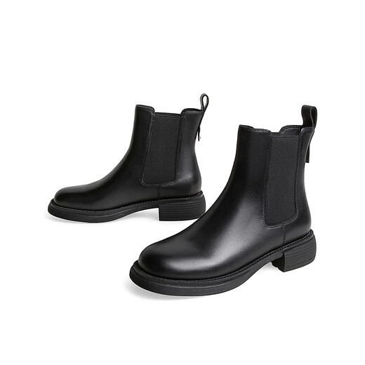 Tianmeiyi Short Boots Plus Velvet Women's Chelsea Boots Warm Women's Boots Black - Velvet Lining 25 Hot Sale Returns 37