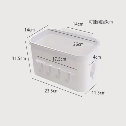 Oein Baby Bedside Storage Hanging Basket Diaper Table Hanging Bag Portable Bed Side Diaper and Oral Wipes Storage Basket Fully Surrounded*2+3-in-1 Hanging Basket*1