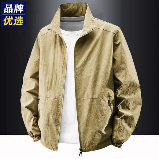 Outdoor assault jacket men's spring and autumn casual jacket men's sports top stand collar quick-drying thin men's wear M8919 Gray L (105-120Jin Jin equals 0.5 kg)