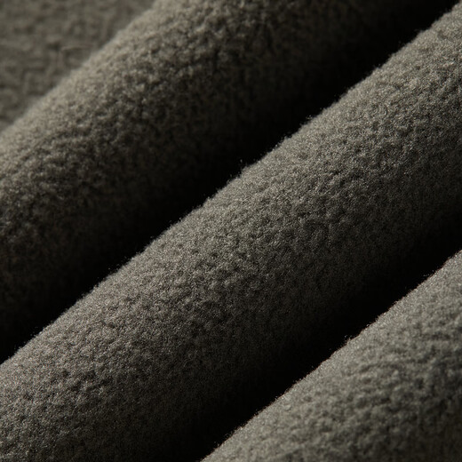 Biyinlefen Aurora Velvet 2024 Autumn New Men's Fleece Warm, Soft Antistatic Stand Collar Knitted Jacket 44 Gray Green M