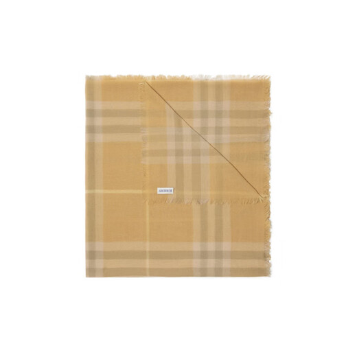BURBERRY New Year's Gift Burberry Plaid Pattern Shawl Men's Yellow Yellow F