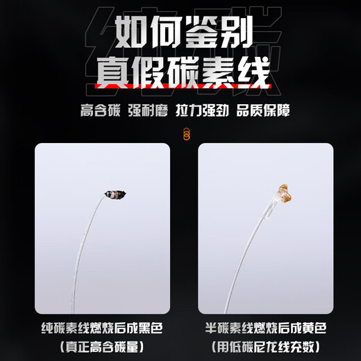 Northern Pirate pure carbon line sub-sea rod fishing line main line imported raw silk front wire strong tension carbon line sub-line finished product pure carbon line No. 2.5 50 meters wear-resistant