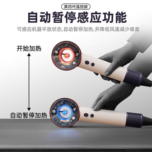 Dyson (DYSON) series of the same model official original HD16 leafless high-speed hair dryer household silent negative ion high-power non-home appliance Huaqiangbei hair dryer official top 1 1 sunset rose five air nozzles 1.8 genuine