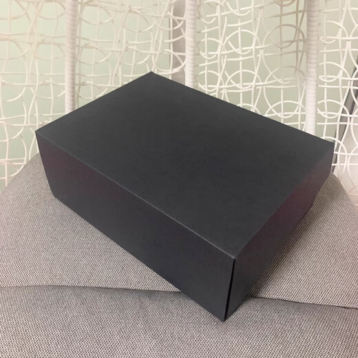 Double-sided black paper box suit gift box shoe box packaging custom birthday gift box wallet box counter gift box (10 pieces) 32*23*11cm double-sided black