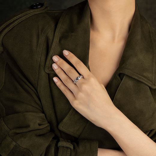 APM MonacoKaa ring for women and men, birthday gift for girls, couple ring, silver white, size 58