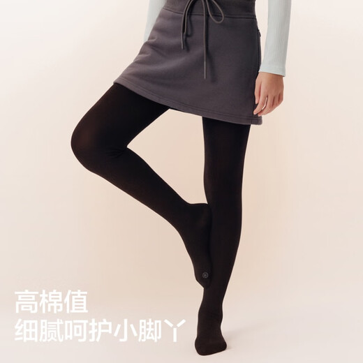 Jiao Nei Xiaorepi 301+ Girls' Cotton Pantyhose Autumn and Winter Warm Thickened Leggings Children's Socks Dance Socks White 7-9 Years Old (L)