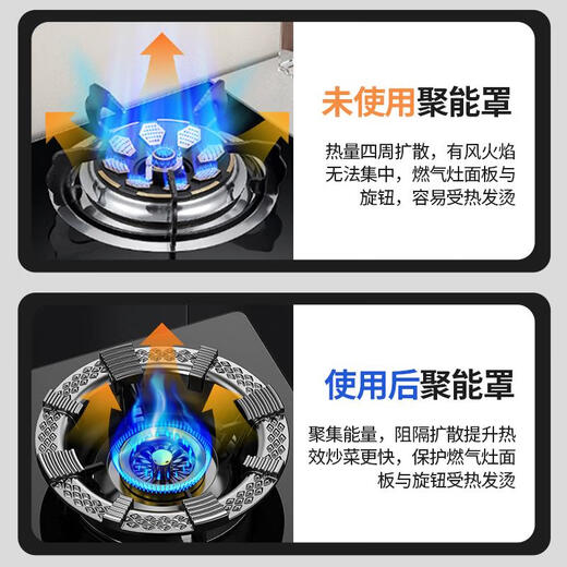 JCZS German brand cast iron gas stove windshield anti-slip bracket universal gas stove fire focus wind shield energy-saving stove stove suitable for 4-claw stove double anti-slip/fire focus/wind shield no odor