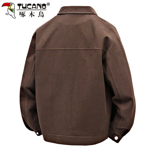 Woodpecker (TUCANO) jacket men's autumn and winter jacket casual loose high-end handsome lapel work clothes men's black XL