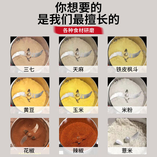 Jingesu SF Chinese herbal medicine grinder pulverizer ultra-fine Panax notoginseng grinder grain grinder 1000304+ machine high power + six-year warranty
