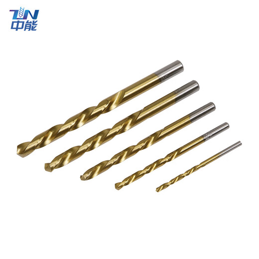 RSRDDY 5-piece set British left-turn reverse drill bit broken wire screw remover screw remover drill bit British titanium-plated British left-hand drill bit set