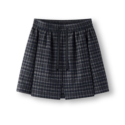 Same style as Semir shopping mall | Skirt for women winter woolen plaid A-line skirt with wool 2025 short skirt 101725120001