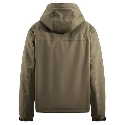 Dances with Wolves, warm as soon as you wear it, outdoor hooded jacket, trendy, versatile, warm and comfortable men's jacket, 701 Khaki L