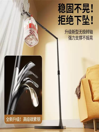 TKHE live broadcast mobile phone special stand floor-standing overhead shooting mobile phone stand shooting mirror live broadcast stand multi-functional 360-degree rotation black 1.57 meters double arms upgraded model