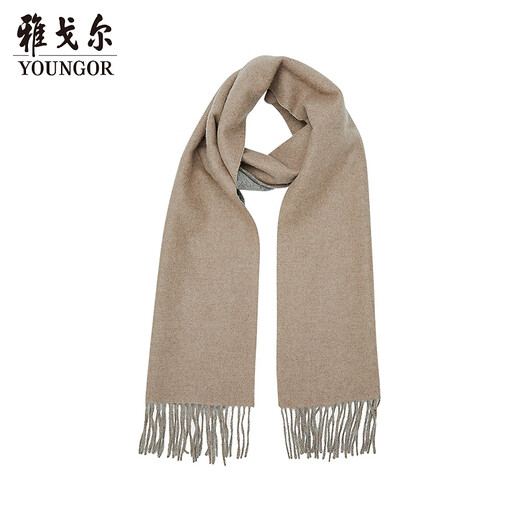 YOUNGOR Scarf Men's Scarf Full Cashmere Winter Warm Casual Scarf Solid Color Oriental Simple Luxury Style 2025 Shopping Mall Same Style Camel YWWJ715303XQQ One Size