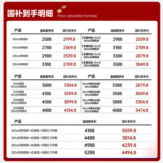 HAGADAY crib seamless splicing bed solid wood baby children's large bed newborn baby bed single bed + full coconut mattress + swan white bed surround three-piece set 200*60cm