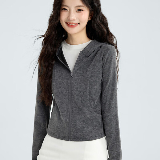 
Miniso (MINISO) suit for women in autumn 2025 new sports and casual glutinous rice cardigan sweater wide-leg pants small high-end outfit [casual suit] dark gray (solid color) + dark gray (solid color) M 160 (weight 100-115 Jin [Jin equals 0.5 kg])