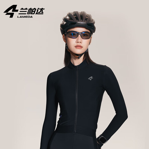 Lampada Autumn and Winter New 10~15 Cycling Jersey Women's Road Cycling Fleece Warm Cycling Jersey Long Sleeve Top Frost Shadow Frost Shadow 20 Black M
