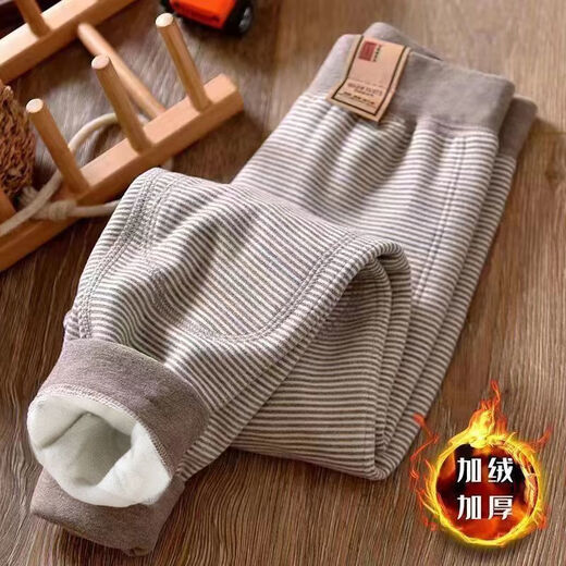 
Tutu Xiaoxiang Defeng fever medium and large children's autumn and winter plus velvet warm pants autumn pants bottomed cotton wool pants school uniform artifact khaki plus velvet thickened 110 recommended height 100-110cm