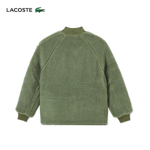 LACOSTE French crocodile women's reversible cotton jacket | BF0651 BMY/khaki green L 40