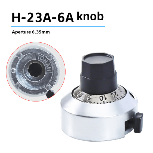 Precision digital multi-turn knob Xsn H-23-6A 4/6mm counting scale self-locking potentiometer cap B2 6.35 XSN- -4.0_aperture 4.0mm
