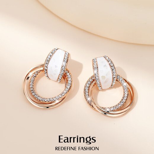 Yalundi earrings silver earrings for women sterling silver niche unique earrings for women 2025 new hot style high-end light luxury temperament earrings