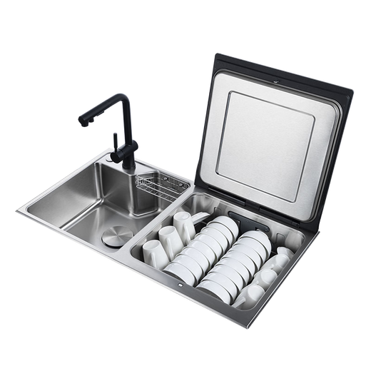 FOTILE counter-same model JBSD2T-03-G3 household sink dishwasher 11 sets fully automatic multi-function integrated tank washing, draining, drying and storage, washing pots and bowls at the same time JBSD2T-03-G3